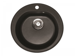 Sudoper okrugli s rupom granit crni METALAC Venera GR-113000