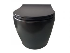 WC školjka viseća bez bočnih otvora TURAVIT Rondo Rimless mat black T-RND 5512 BLACK
