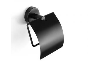 Držač WC papira s poklopcem UNO matt black 14 03 55