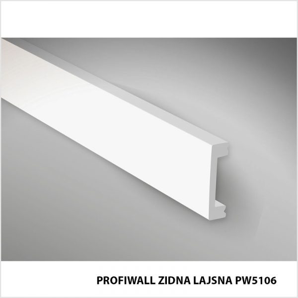 Zidna lajsna Profifloor bijela duljine 2,0m PW 5106 60x15mm
