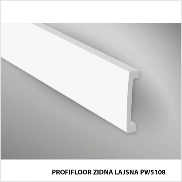 Zidna lajsna Profifloor bijela duljine 2,0m PW 5108 80x15mm
