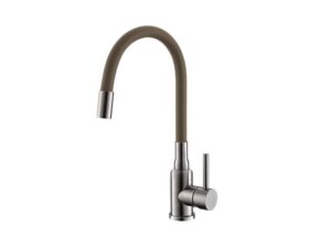 Miješalica za sudoper Alveus Flexa s fleksibilnom cijevi Chrom brushed/beige