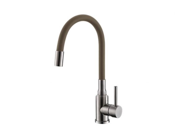 Miješalica za sudoper Alveus Flexa s fleksibilnom cijevi Chrom brushed/beige