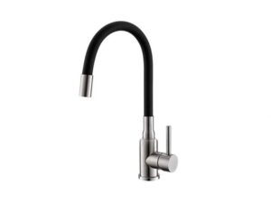 Miješalica za sudoper Alveus Flexa s fleksibilnom cijevi Chrom brushed/crna
