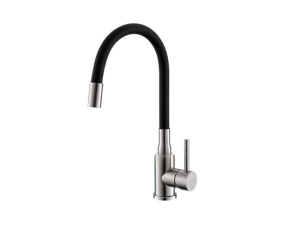 Miješalica za sudoper Alveus Flexa s fleksibilnom cijevi Chrom brushed/crna