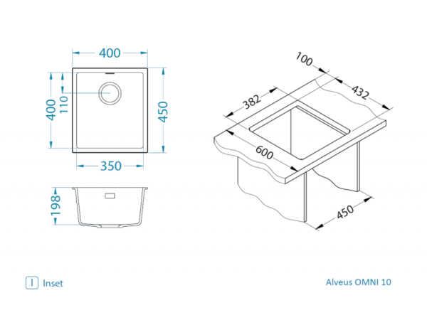 Alveus sudoper OMNI 10 TERRA G22 - Slika 4