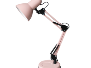 Stolna lampa bijela, E27, MAX 11W, pink