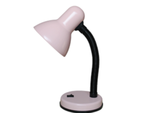 Stolna lampa bijela, E27, MAX 11W, pink