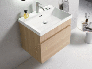 Kupaonski ormarić UNILINE LUMA 601 BRW s umivaonikom i soft close ladicom