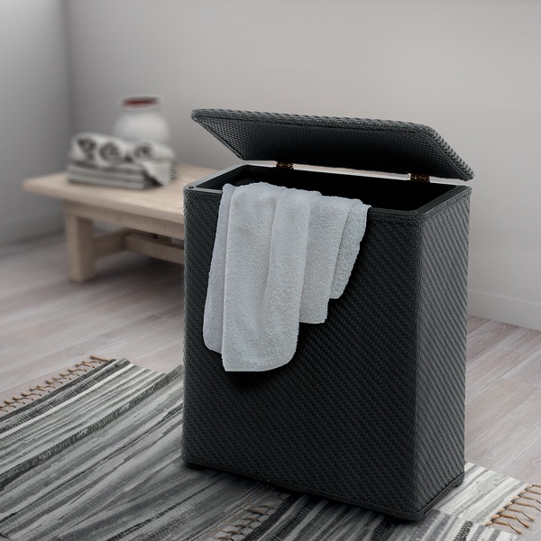 Košara za rublje GEDY Ambrogio crna - Slika 3