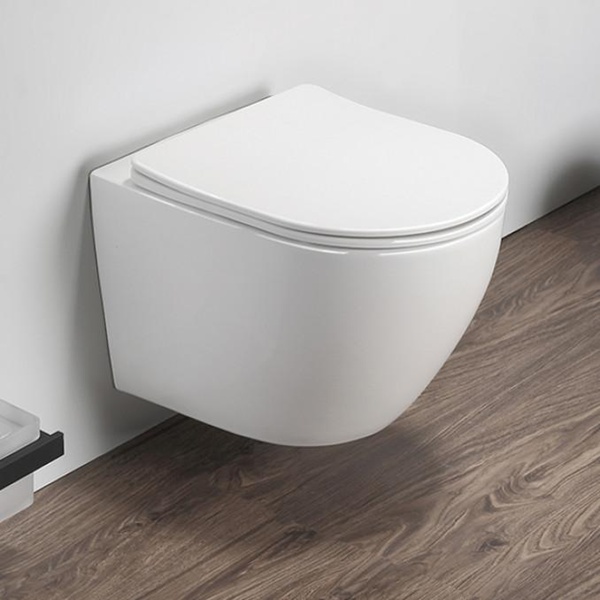 WC školjka viseća compact rimless s duroplast softclose wc daskom AQUA - Slika 2