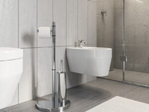 Hibiscus kupaonski komplet s držačem toaletnog papira i WC četkom